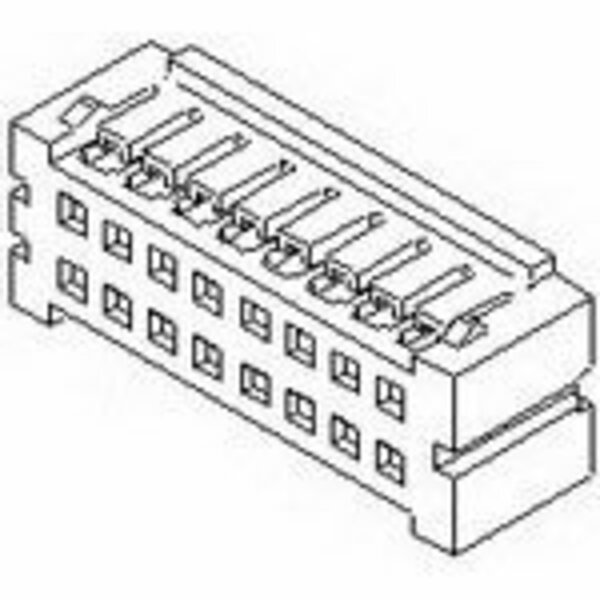 Molex Board Connector, 34 Contact(S), 2 Row(S), Female, Straight, Crimp Terminal, Receptacle 510893405